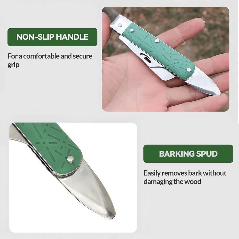 Grafting Knife, COMKIT Professional Foldable Double Blades Graft Knife, Fruit