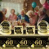41pcs 60th Anniversary Party Plates Napkins Tableware Tablecloth Set, Black
