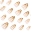 3D Gold Curve Line Press on Nails 24Pcs Irregular Lines