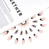 Sethexy Abstract Stiletto False Nails Nude Pink Nails Stick On
