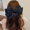 NEUROVEX ヘアクリップ バレッタ 大きめリボン 三層デザイン エレガント 上品 シンプル 髪飾り レディース