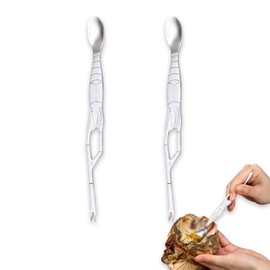 Kisstta 2 Piece Stainless Steel Crab Fork Set, Crab Eating Tools, Crab Cutlery with Double-Sided Design and Lobster Shape, Easy to Clean and Ideal for Seafood
