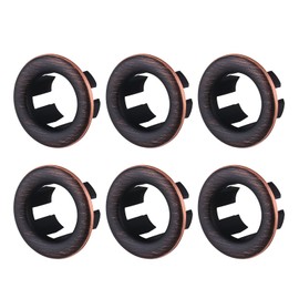 ARCORA 6 Pack Sink Overflow Ring, ARCORA Bathroom Kitchen Sink Hole Round Overflow Cover Basin Oil Rubbed Bronze