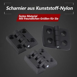 Pack of 4 Hinges for Cabinet Doors, Nylon Hinge, 30 mm x 40 mm Hinge, Noise Reducing Door Hinges for Fixed Room Doors, Cupboard, Window