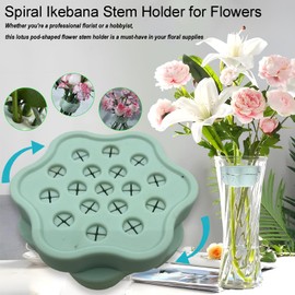 FIRNISHION Hanataba Flower Arranger Twist, Silica Spiral Ikebana Stem Holder for Flowers, Floral Grid for Vase, Flower Bouquet Accessories for Vases, DIY Flower Arrangement Holder.