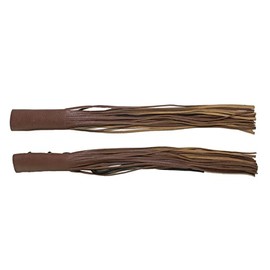 Motorcycle Brake Clutch Covers Leather Fringed Brake Lever Cover Universal Grip Tassels Motorcycle Handlebar Covers【1Pair】 (Light Brown, 22.5" long and 4.5" wide)