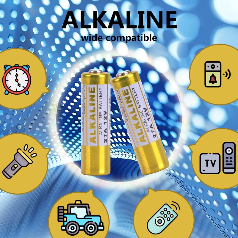 kunying 27A 12V Battery 10 Pack,G27A MN27 CR22 A27 12