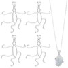WADORN 4Pcs 5 Claws Prong Pendant Setting, Adjustable Brass Hollow