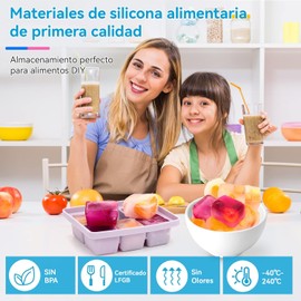 3 Piezas Bandejas Para Cubitos de Hielo,Cubitos Cuadrados de 3 * 6,Moldes de Cubitos Reutilizables,Molde De Hielo Presionado Para Liberar Todos Los Cubitos De Hielo