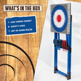 EastPoint Original Axe Throwing Game Set – Steel Frame Target for Indoor and Outdoor Use