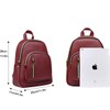 YANAIER Women Leather Backpack Purse Anti-Theft Mini Backpack Casual Waterproof