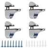 Glass Shelf Bracket, Duckbill Clip Shelf Bracket, 4PCS Adjustable Wood/Glass