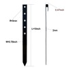 24Pcs Metal Garden Landscape Edging Stakes Black,10in anchoring Stakes Landscape