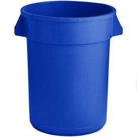 Mix.Home 32 Gallon Round Trash bin Garbage can Outdoor Yard Trash can Trash Barrels Garbage Drum Heavy Duty Trash can Industrial Trash can Kitchen Trash bin (1, Blue)