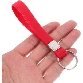KALLORY Paquete De 12 Pulseras Llavero De Silicona Para Muñeca Con Anillo Metálico Multicolor Pulseras Llavero De Muñeca Portátiles Para Llaves Uso Diario Oficina Escuela Y Fiesta