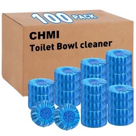 CHMI 100 Pack Toilet Bowl Cleaner Tablets, Long-lasting Bathroom Toilet Tank Cleaner.(Blue)