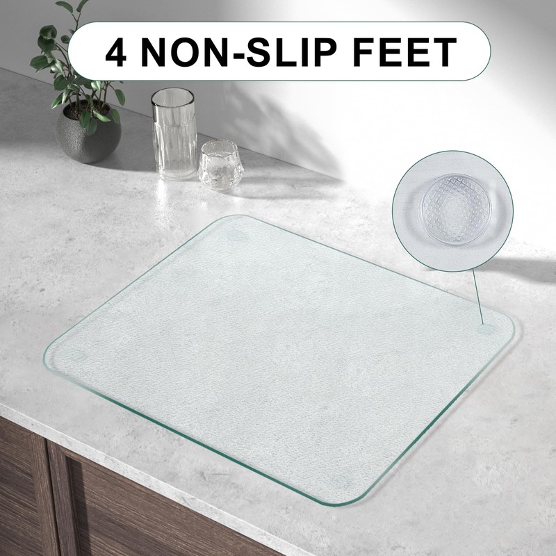 KimiDitt Tempered Glass Cutting Board, 12x16" Glass Cutting Board for