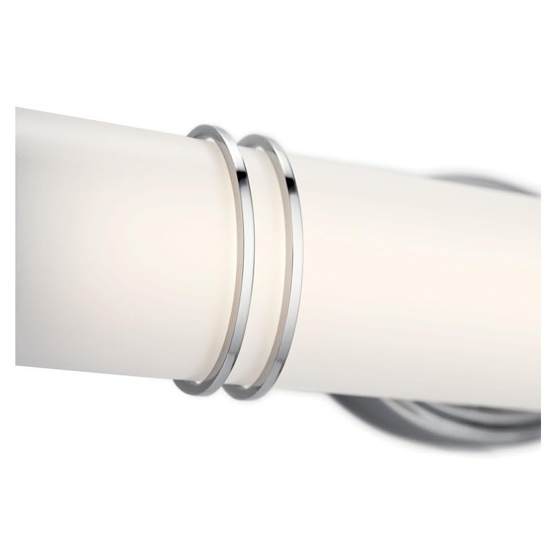 Kichler Ebson 1-Light 5.12-in Chrome Cylinder LED Vanity Light