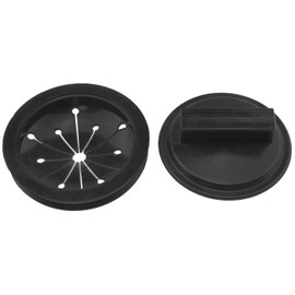 Lovelysp Garbage disposal anti-splash device Black Rubber Garbage Disposal Splash Baffles Garbage Disposal Splash Guards and Stopper Set (basin plug +splash guard) -1 set