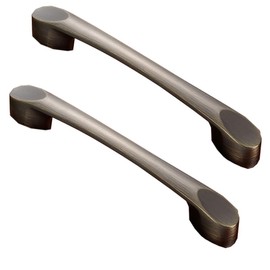 Zinc Alloy Antique Bronze Handle Pulls, Retro Door Pulls Cabinet Handle Pulls Cupboard Pulls, Wardrobe Handles Drawer Handles,96mm, 2 PCS
