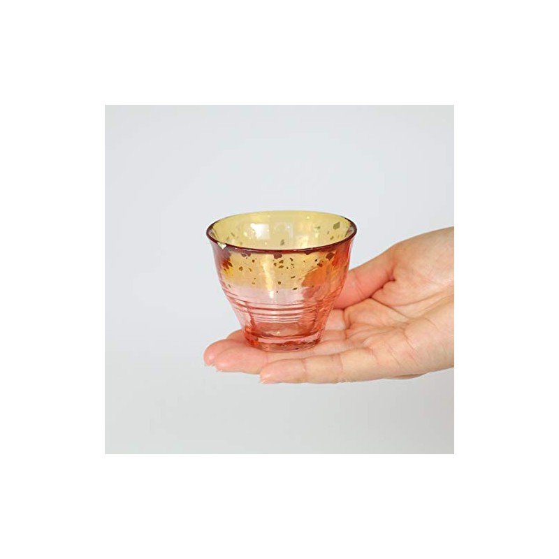 Aderia F-71846 Tsugaru Vidro Sake Cup Guinomi, Akane Sora, 3.2