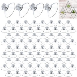 SENENQU 80 PCS Adhesive Suction Cups Bulk with Screws Nut Plastic Sucker Pad 40 mm Clear PVC Sucker Pad Strong Adhesive Suction Hook Holder for Window Car Glass Shade Cloth Glass Bathroom Wall Door