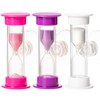 3PC Tooth Brushing 2 Min Sand Timer with Suction Cap,