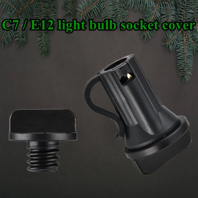 20pcs C7 Light Socket Safety Cap Plugs,C7/E12 Light Bulb Socket