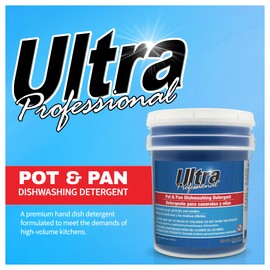 Ultra Professional ™ 5 Gallon Pot & Pan Dishwashing Detergent Dish Cleaning Liquid, Fresh Scent, Blue - Powerful Grease Remover