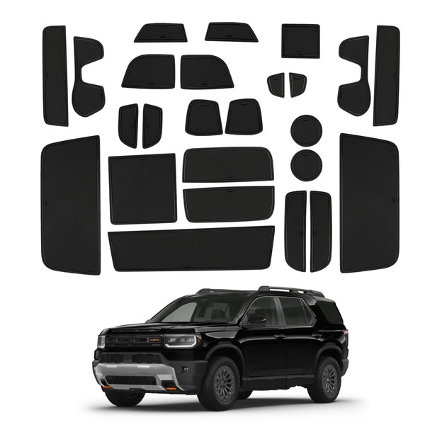 CDEFG 25PCS for 2026 Honda Passport Door Slot Mats Cup