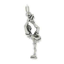 LGU Sterling Silver Biellmann Spinning Figure Skater Ice Dancer Charm