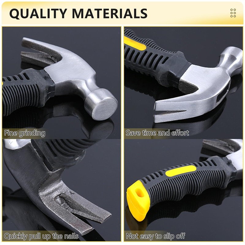 Stainless Steel Mini Claw Hammer Non-Slip Stubby Claw Hammer Useful