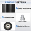 uxcell 4Pcs Slide Gate Guide Roller, 1.7" Nylon Rollers Gate