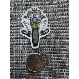 Grateful Dead / Jerry Garcia Uncle Sam Harley  Motorcycle Vinyl Sticker