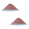 DCVOLTAGE 2 Pack Modern Ceiling Lamp Shade Pink Metal Cone