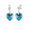 Elli Women's Earrings Heart Star Astro with Crystals, Facet cut,