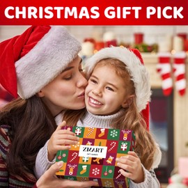 Zmart Christmas Gifts for Girls - Secret Santa Socks Xmas Stocking Stuffers for Kids 7-9 Year Old Gingerbread Gifts