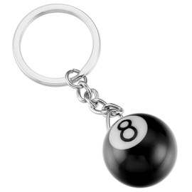 AHAETH Billiards Gifts For Men Key Chain Women Him Players Fun Pool Table Birthday Accessories Magic 8 Ball Keychain