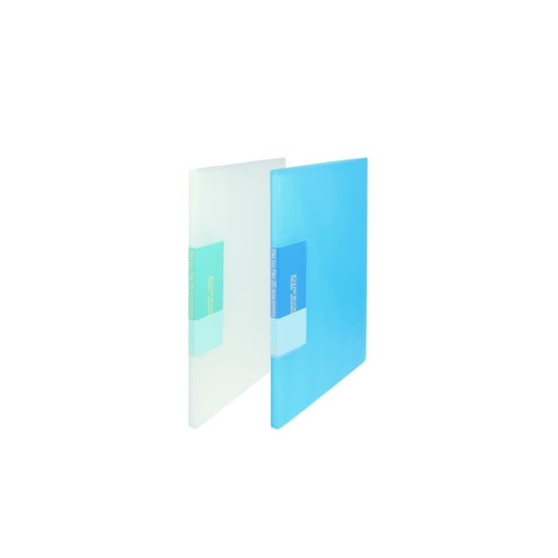 Boughton Japan FCB-B5-20CB Slim Clear Book B5, 20 Pockets, Blue