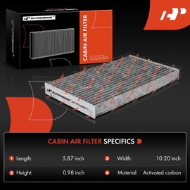A-Premium Cabin Air Filter with Activated Carbon Compatible with Nissan Sentra 2013-2019, Juke 2011-2017, LEAF 2011-2023, Cube 2009-2014, Replace# 272773DF0A
