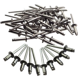4mm Rivets Stainless Steel Type A Blind Rivet Dome Head Din 7337 (Pack of 50) (4mm x 20mm)