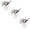 3 Pack Silicone Sticky Flower Pot Vases - Removable Self-Adhesive