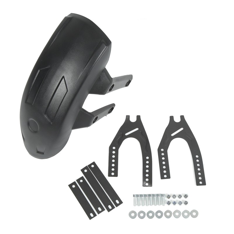 Motorcycle Rear Mudguard ABS Metal Black Tire Splash Guard Universal
