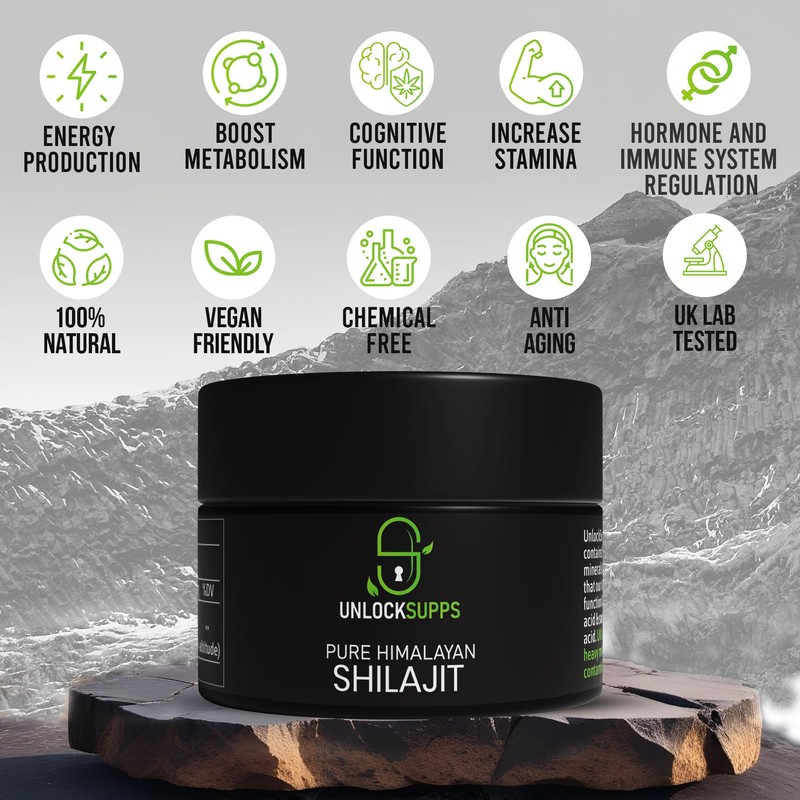 Shilajit Resin, Original Himalayan Shilajit - 30 Grams Vegan (Pack