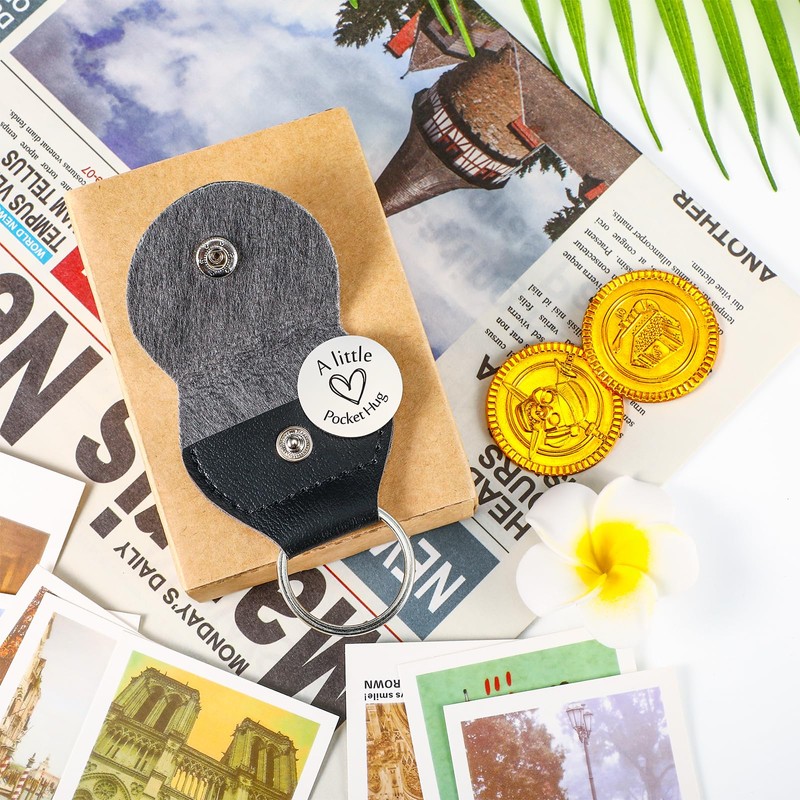 Sureio Pocket Hug Token Long Distance Relationship Keepsake Stainless Steel