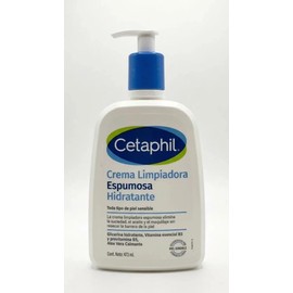Cetaphil Crema Limpiadora Hidratante Espumosa, Piel Sensible, Uso Día y Noche, 237 ml