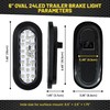 Oyviny 6 Inch Oval White LED Trailer Tail Lights with