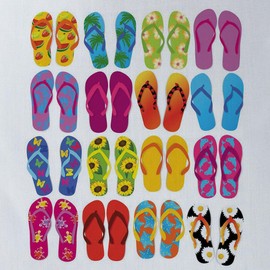 CafePress Summer Fun Flip Flops Polyester Tote Bag 16"x16"