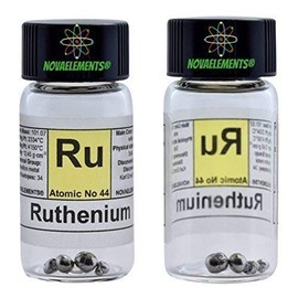 Ruthenium Element Metallic 44 Ru, Meister Pure 0.5 g 99.99% in Glass Ampoule with Label