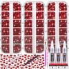 16500 Pcs Red Rhinestones with B7000 Glue for Crafting, Red
